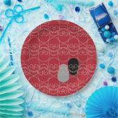 スカル – 血の赤と骨の白 ペーパープレート (パーティー)