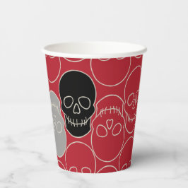 スカル – 血の赤と骨の白 紙コップ