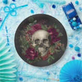 スカル，衣装パーティー，ハロウィーン，ゴシック，不気味 ペーパープレート (パーティー)