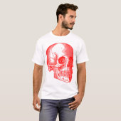 スカル – 赤 Tシャツ (正面フル)