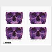 スカル 長方形シール (シート)