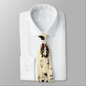 スカル、骨格、蝶々のタトゥー ネクタイ (タイ)