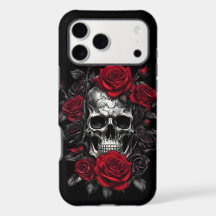 スカル 骸骨とバラ iPhone / iPad カバー