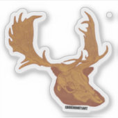 スカル – 鹿 シール (正面)