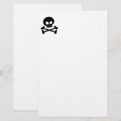スカル(黒) 便箋 (正面/裏面)