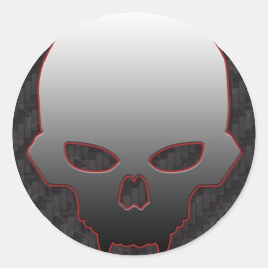 スカル#1ファンステッカー ラウンドシール (正面)