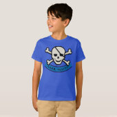 スカル- Blue KidsベーシックHanes Tagless Tシャツ (正面フル)