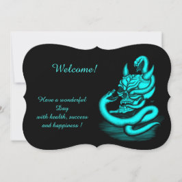 スカル- Devil Head with Snake, Add Your Text Invi 招待状