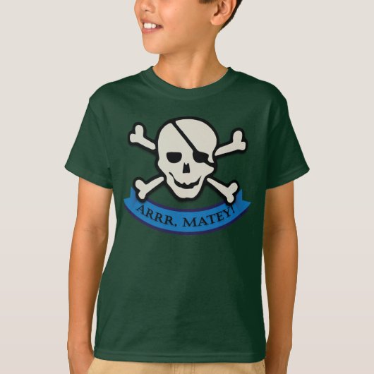 スカル- Green KidsベーシックHanes Tagless Tシャツ (正面)