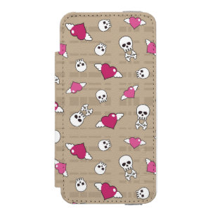スカル iPhone SE/5/5sウォレットケース