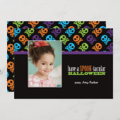 スカルBones 2 Halloween Photo Card 招待状 (正面/裏面)