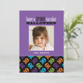 スカルBones Halloweenフォトカード 招待状 (スタンド正面)