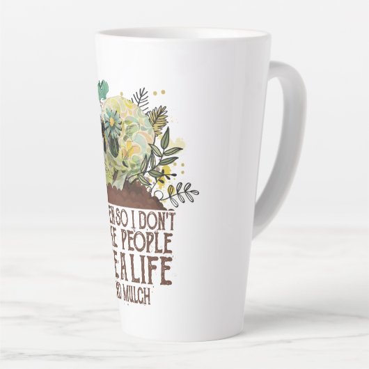 スカルIガーデンだから私は人々の人生を救窒息させない カフェラテマグ (右アングル)