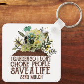 スカルIガーデンだから私は人々の人生を救窒息させない キーホルダー (裏面)