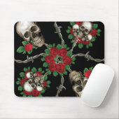 スカルnのバラ マウスパッド (マウス)