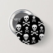 スカルNの骨が交差した図形 缶バッジ (正面&裏面)