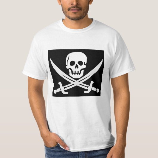 スカルNクロスボーンズ海賊Tシャツ Tシャツ (正面)