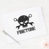 スカル'n'ツール2 - Finetune (黒) 長方形シール (封筒)