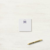 スカルnボーングレーノートパッド ポストイット (デスク上)