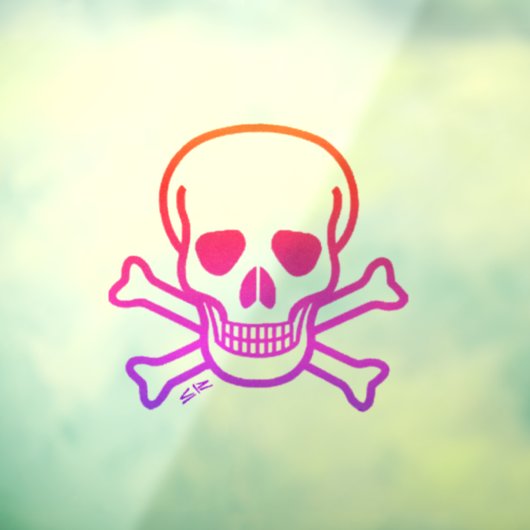 スカルnボーンズのネオン澄んウィンドウのバックスティックを取り付ける ウィンドウサイン (シート3)