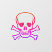 スカルNボーンズのネオン窓バックスティック ウィンドウサイン (シート)