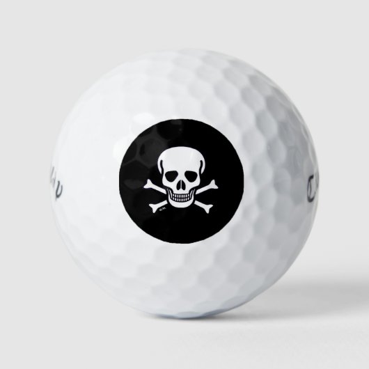 スカルnボーンズブラックキャラウェイワーバードゴルフボール12 ゴルフボール (正面)