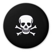 スカルnボーンズブラックセラミックノブ セラミックノブ (正面)