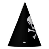 スカルnボーンズブラックパーティー帽 パーティーハット (左)