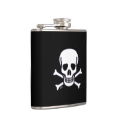 スカルnボーンズブラックフ包まれたラスコ フラスク (右)