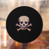 スカルNボーンズブラックラウンドウィンドウのフロントスティックを固定 ウィンドウサイン (シート2)