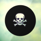 スカルNボーンズブラックラウンドウィンドウのフロントスティックを固定 ウィンドウサイン (シート3)