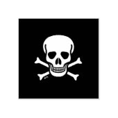 スカルnボーンズブラックラバースタンプ ラバースタンプ (インプリント)