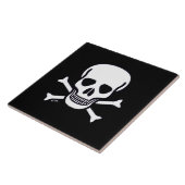 スカルnボーンズブラック大型タイル タイル (側面)