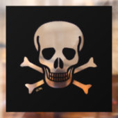 スカルnボーンズブラックsqウィンドウのフロントスティック ウィンドウサイン (シート2)