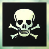 スカルNボーンズブラックsqウィンドウはバックスティックを引っ張る ウィンドウサイン (シート3)