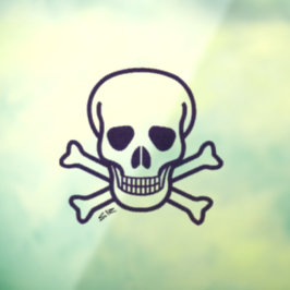 スカルnボーンズ澄んウィンドウのバックスティックを取り付ける ウィンドウサイン