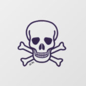 スカルnボーンズ澄んウィンドウのバックスティックを取り付ける ウィンドウサイン (シート)