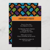 スカルnボーンハローウィンパーティ招待状 招待状 (正面/裏面)