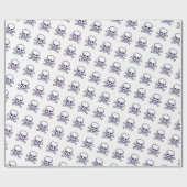 スカルnボーンマットラッピング紙 ラッピングペーパー (フラット)