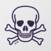 スカルNボーン大きな窓のフロントスティックを固定 ウィンドウサイン (シート)