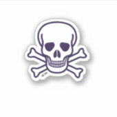 スカルnボーン輪郭シール シール (正面)