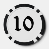 スカルnボーン10ストライプのトランプのポーカーチップ ポーカーチップ (裏面)