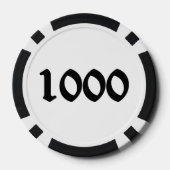スカルnボーン1000ストライプのトランプのポーカーチップ ポーカーチップ (裏面)