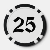 スカルnボーン25ストライプのトランプのポーカーチップ ポーカーチップ (裏面)