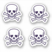スカルNボーン4小さなコンターシール シール (正面)