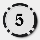 スカルNボーン5ストライプのトランプのポーカーチップ ポーカーチップ (裏面)