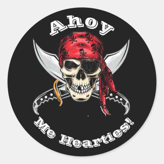 スカルN bones海賊伝説 ラウンドシール (正面)