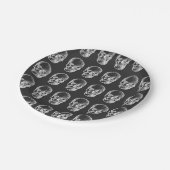 スカルRIP 20s 30thおもしろいハロウィーンゴシック誕生日 ペーパープレート (アングル)