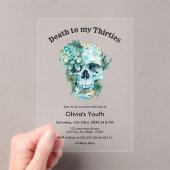 スカルRIP 30s私の30代への40歳の誕生日の死 アクリル招待状 (インサイチュ (ポータブル))