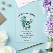 スカルRIP 30s私の30代への40歳の誕生日の死 アクリル招待状 (インサイチュ (ウェディング))